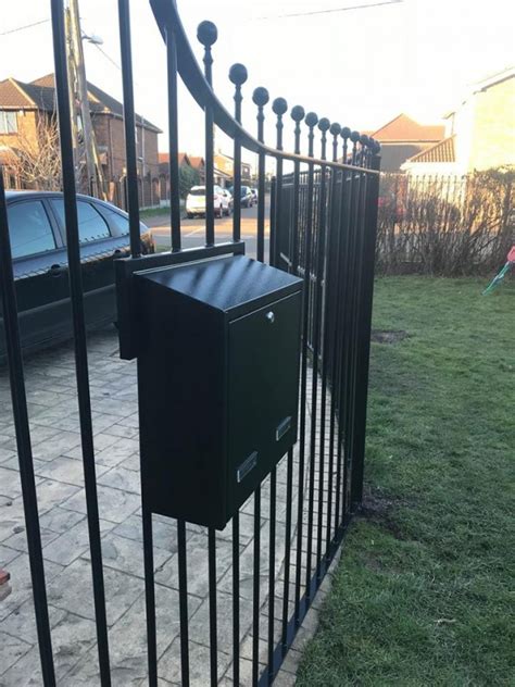 how to mount mail box to metal fence post|railing mounted mailbox.